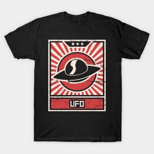 UFO | Vintage Style Alien Propaganda Poster T-Shirt